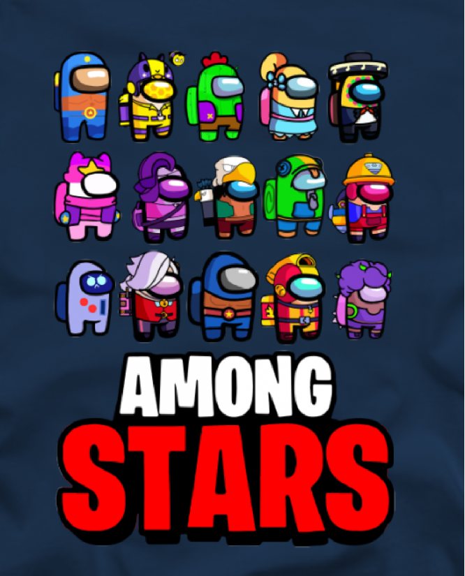 Marškinėliai Among stars